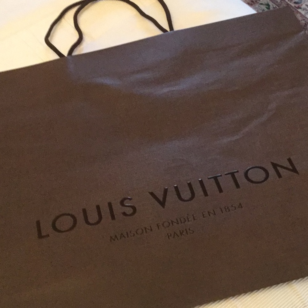 LOUIS VUITTON BROWN SHOPPING BAG w/brown logo